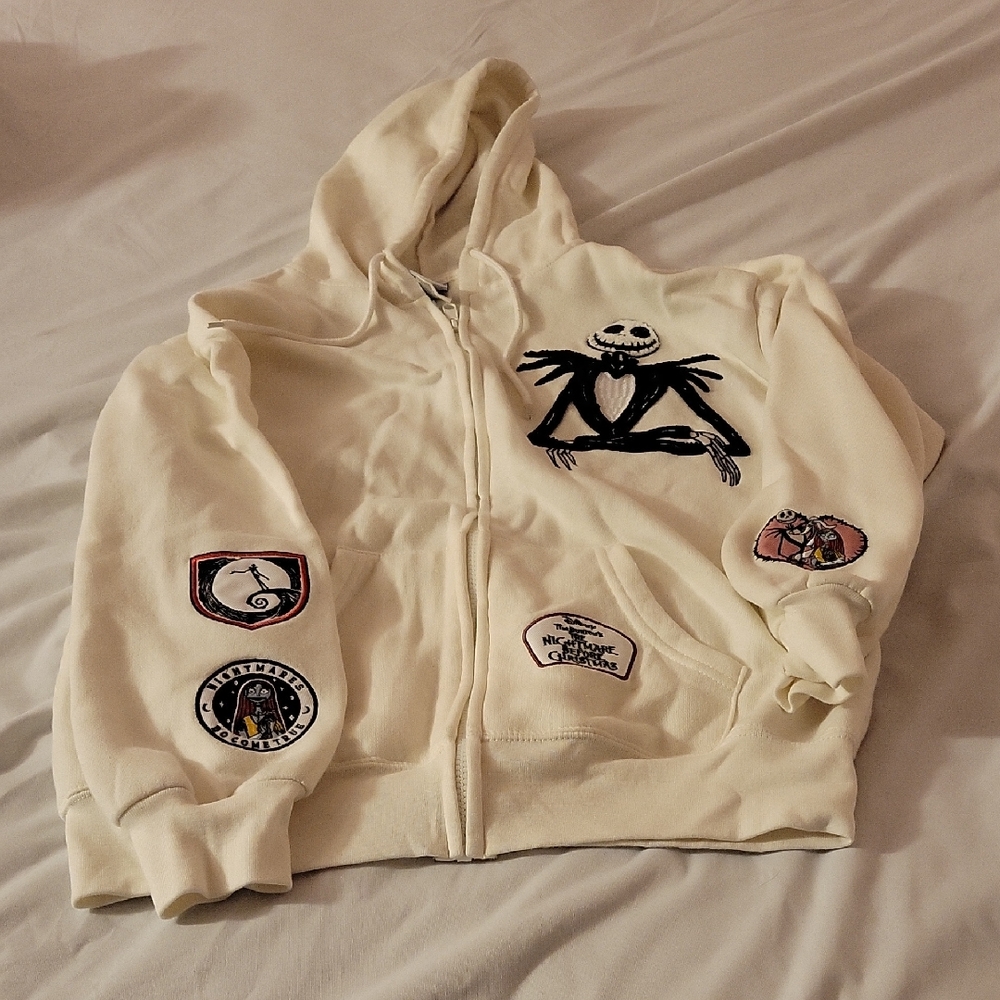 Disney Ivory Hoodie Size Small- The Nightmare Before Christmas